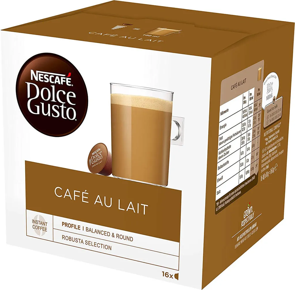 Nescafé® Nescafé Dolce Gusto Café Au Lait | 16 Kaffeekapseln 4 Nescafé® Nescafé Dolce Gusto Café Au Lait | 16 Kaffeekapseln – Bild 4
