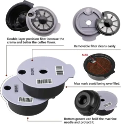 1 Stück Nachfüllbarer Wiederverwendbarer PP Kaffeekapsel Filter Für Bosch Tassimo 180 Ml Kapazität, Lebensmittelqualität -Ausgewählte Coffeeshops 01ee65843139f1265c49b50f285a6223