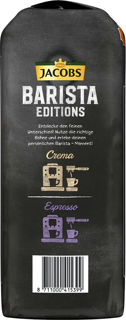 JACOBS Kaffeebohnen Barista Editions Crema Intense 3 Kg Geöstete Bohnen+ 1 Jacobs Barista Becher+ 1 Dose 6 JACOBS Kaffeebohnen Barista Editions Crema Intense 3 Kg Geöstete Bohnen+ 1 Jacobs Barista Becher+ 1 Dose – Bild 6