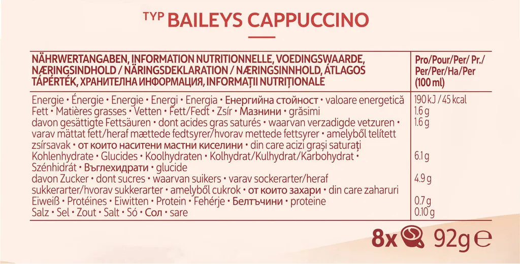 SENSEO Cappuccino Baileys Pads Sahnelikörgeschmack 10er Pack - 10 X 8 Getränke 8 SENSEO Cappuccino Baileys Pads Sahnelikörgeschmack 10er Pack - 10 X 8 Getränke – Bild 8