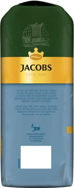 JACOBS Kaffeebohnen Expertenröstung Crema Mild Röstung Des Jahres 2 X 1 Kg + 1 Aluminium Dose Barista Design -Ausgewählte Coffeeshops 0b095220f0a356756b103287c23eef54 2