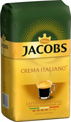 JACOBS Kaffeebohnen Expertenröstung Crema Italiano 4x1kg Ganze Kaffee Bohnen
