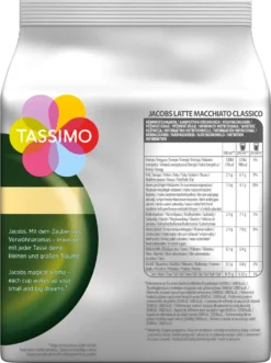 TASSIMO Jacobs Typ Latte Macchiato Classico T Discs Kapsel 5 X 8 Getränke) 10 TASSIMO Jacobs Typ Latte Macchiato Classico T Discs Kapsel 5 X 8 Getränke) -Ausgewählte Coffeeshops 0e10e7eb7b1ed1d60a9c178a2c7033ae