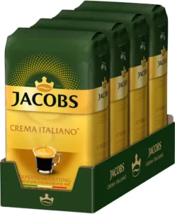 JACOBS Kaffeebohnen Expertenröstung Crema Italiano 4x1kg Ganze Kaffee Bohnen -Ausgewählte Coffeeshops 1148f78efa61ade81832984d7cb29708