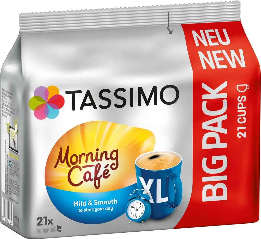 TASSIMO Kapseln Morning Café XL T-Discs Mild & Smooth 5 X 21 - 105 Getränke 3 TASSIMO Kapseln Morning Café XL T-Discs Mild & Smooth 5 X 21 - 105 Getränke – Bild 3