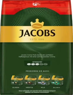 JACOBS Pads Crema Classic UTZ- 5 X 36 Getränke Vorteilspack + 1 Senseo Dose -Ausgewählte Coffeeshops 1a168982e042fb7d23ebab9d8ba737c0