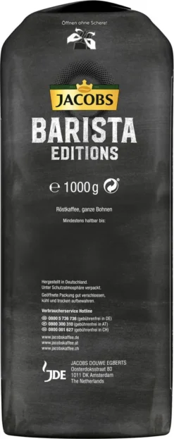 JACOBS Kaffeebohnen Barista Editions Espresso 3 Kg Espressobohnen + 1 Jacobs Barista Becher +1 Dose -Ausgewählte Coffeeshops 1d4a3db309dedc13cd3a8b0b9a483b08 2