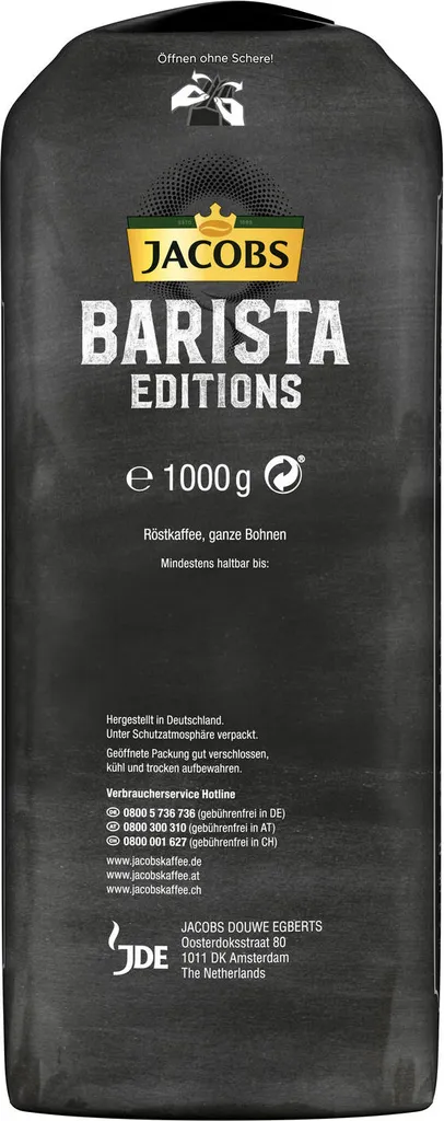 JACOBS Kaffeebohnen Barista Editions Espresso 2x1kg Ganze Bohne + Aluminium Dose Im Barista Design 9 JACOBS Kaffeebohnen Barista Editions Espresso 2x1kg Ganze Bohne + Aluminium Dose Im Barista Design – Bild 9
