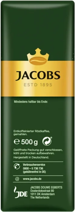 JACOBS Filterkaffee Krönung Entkoffeiniert 6 X 500 G Pulver- Röstkaffee Gemahlen -Ausgewählte Coffeeshops 1dd7fa501107f35300daee507b089713