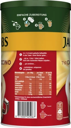 JACOBS Typ Cappuccino 6 X 400 G Dosen Feine Cremigkeit - Viel Schaum -Ausgewählte Coffeeshops 2177a4559713a6ef4bf60e3833783740