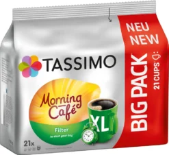 TASSIMO Kapseln Morning Café Filter XL T Discs 5 X 21 Getränke Kaffeekapseln -Ausgewählte Coffeeshops 243948cf5e1f72f0343b631ca143c107