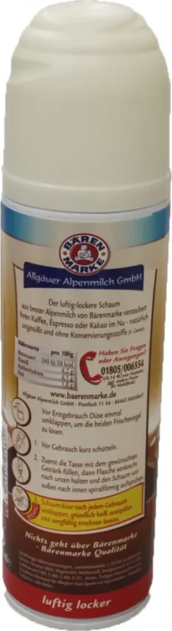 Bärenmarke Der Milch Schaum Luftig Locker In Der Sprühflasche 250ml -Ausgewählte Coffeeshops 255a67a0b418428e5f1ed7c336d84703