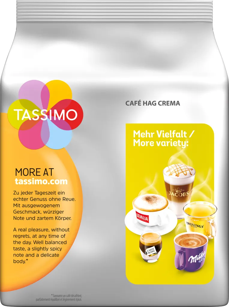 Tassimo Café Hag Crema Entkoffeiniert | 16 T Discs, Kaffeekapseln 2 Tassimo Café Hag Crema Entkoffeiniert | 16 T Discs, Kaffeekapseln – Bild 2