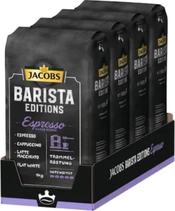 Jacobs Barista Editions Espresso, Bohnenkaffee, Ganze Bohnen, Röstkaffee, Kaffeebohnen, 4 X 1000 G -Ausgewählte Coffeeshops 28fa251b10a6c239146969d32e98d65f