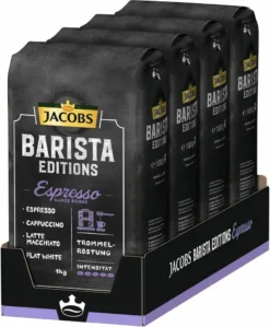 JACOBS Kaffeebohnen Barista Editions Espresso Esproessobohnen 4x1 Kg +2 Dosen -Ausgewählte Coffeeshops 2d7aa52c95bedfbd3733ea2c20feedad