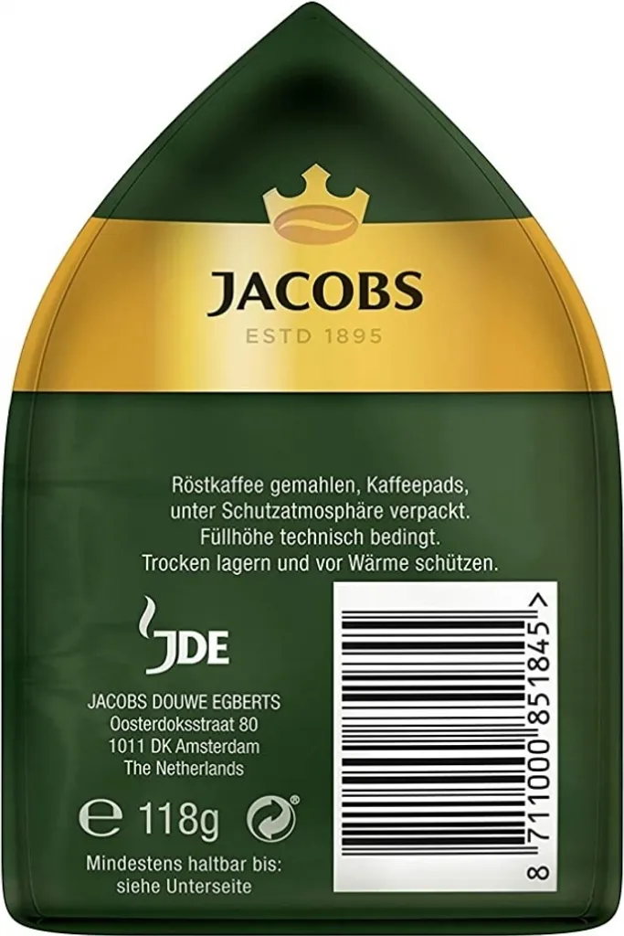 Jacobs Crema Pads Mild | 18 Senseo Kompatible Kaffeepads 118 G 4 Jacobs Crema Pads Mild | 18 Senseo Kompatible Kaffeepads 118 G – Bild 4