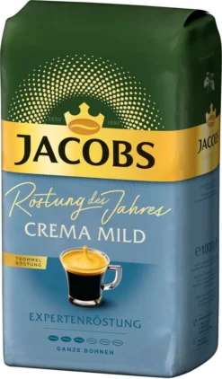 JACOBS Kaffeebohnen Expertenröstung Crema Mild Röstung Des Jahres 2x1 Kg Bohnen -Ausgewählte Coffeeshops 300882f3b1a95a96e1b61c177445033e