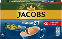 JACOBS Löskaffee Classic 2in1 Löslicher Kaffee 12 X 10+2 Sticks Instantkaffee -Ausgewählte Coffeeshops 30e1abe6ec9d3acb72632e60a49de7ae