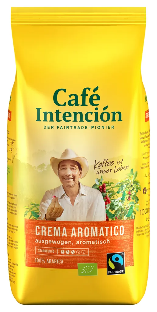 Café Intención Ecológico Caffè Crema | Fairtrade | Ganze Bohne | 1000g 2 Café Intención Ecológico Caffè Crema | Fairtrade | Ganze Bohne | 1000g – Bild 2