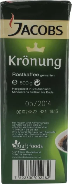 Jacobs Filterkaffee Krönung Entkoffeiniert | Gemahlen | 500g 21 Jacobs Filterkaffee Krönung Entkoffeiniert | Gemahlen | 500g -Ausgewählte Coffeeshops 339ae41bd8a2406a7fd40b8d7eebb343