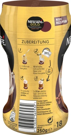 Nescafé® Nescafé Gold Typ Cappuccino Cremig Zart | 250g -Ausgewählte Coffeeshops 33e77e84d8b6287fd5ae89bfae36e9f9