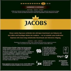 JACOBS Espresso 10 Intenso 200 Nespresso®* Kompatible Kaffeekapseln -Ausgewählte Coffeeshops 34524faeca953fb7b53963e05948fe56