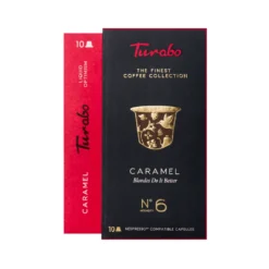 Kaffeekapseln, TURABO, Karamell, 10 Nespresso-kompatible Kapseln, 54gr -Ausgewählte Coffeeshops 3b460531f072a21b198b8c94b1ebda14