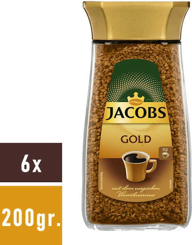 JACOBS Gold Löslicher Kaffee 6 Gläser - 6 X 200 G Instantkaffee 4 JACOBS Gold Löslicher Kaffee 6 Gläser - 6 X 200 G Instantkaffee – Bild 4