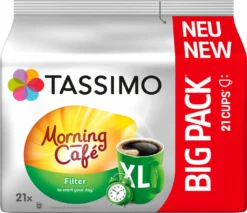 TASSIMO Kapseln Morning Café Filter XL T Discs 1 Packung - 21 Getränke Kaffeekapseln -Ausgewählte Coffeeshops 4250cd0ad2171af1db6c330481344875