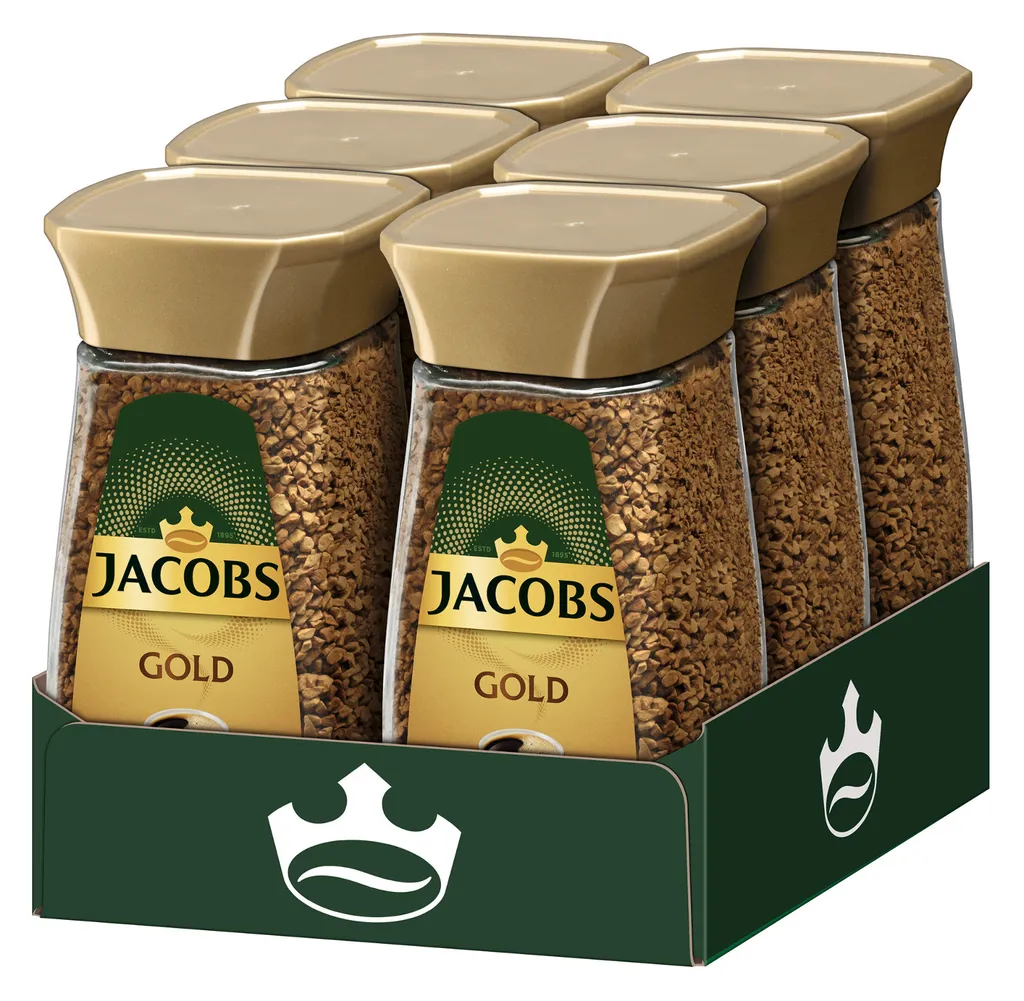 JACOBS Gold Löslicher Kaffee 6 Gläser - 6 X 200 G Instantkaffee 2 JACOBS Gold Löslicher Kaffee 6 Gläser - 6 X 200 G Instantkaffee – Bild 2