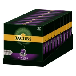 Jacobs Lungo 8 Intenso, Kaffeekapseln, Nespresso Kompatibel, Kaffee, 200 Kapseln, á 5.2 G 10 Jacobs Lungo 8 Intenso, Kaffeekapseln, Nespresso Kompatibel, Kaffee, 200 Kapseln, á 5.2 G -Ausgewählte Coffeeshops 452a5faa63057a29d81f92e414a29a95