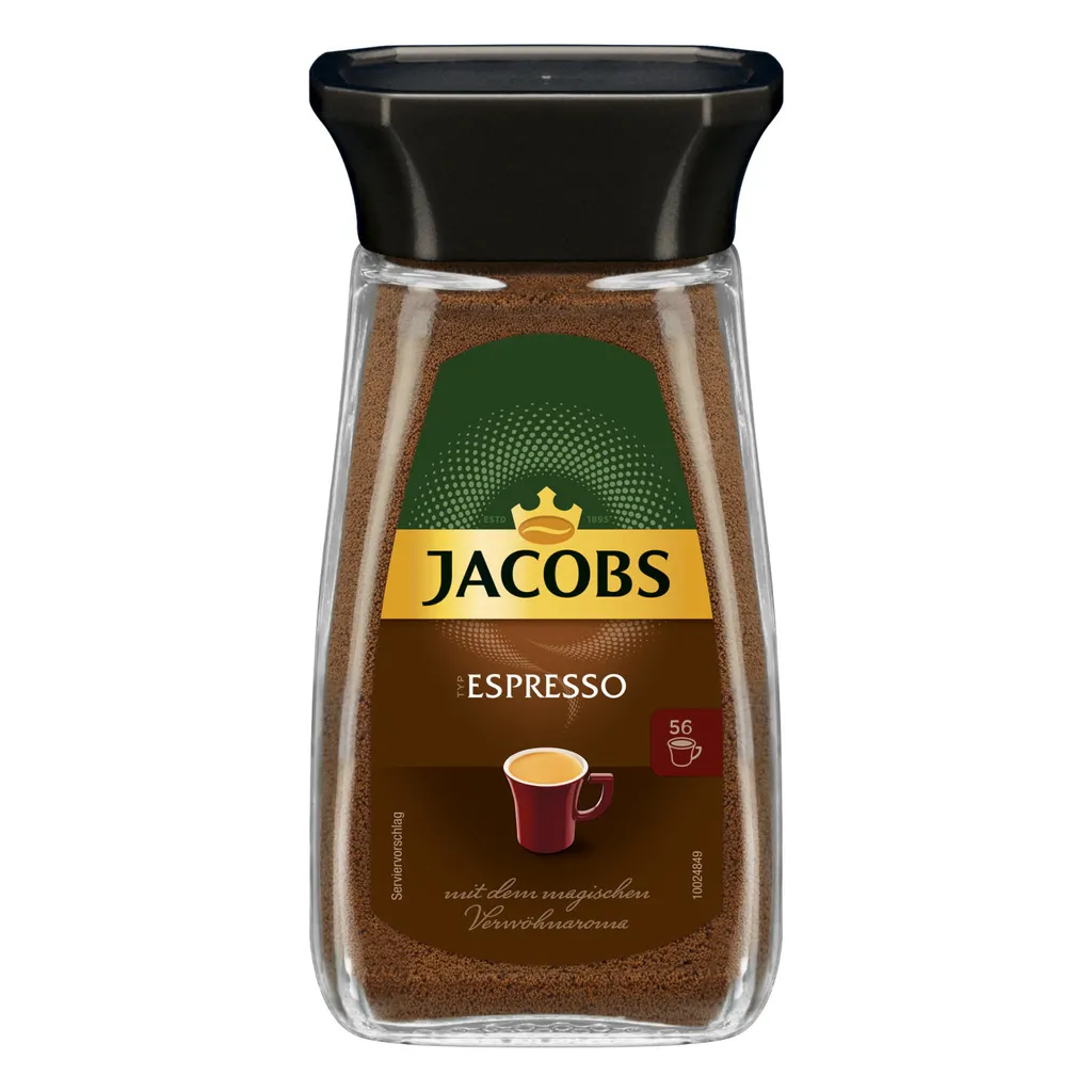 JACOBS Espresso Löslicher Kaffee 6 Gläser - 6 X 100g Instantkaffee 1 JACOBS Espresso Löslicher Kaffee 6 Gläser - 6 X 100g Instantkaffee