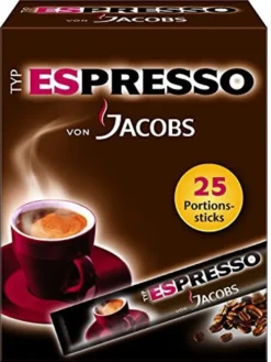 Jacobs Typ Espresso Sticks | Löslicher Kaffee | 25 Portionen 18 Jacobs Typ Espresso Sticks | Löslicher Kaffee | 25 Portionen -Ausgewählte Coffeeshops 488f1480f0411036b58a4f153a7f2a67