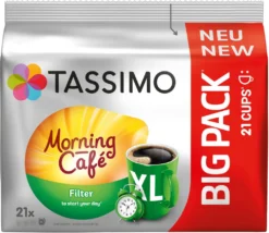 TASSIMO Kapseln Morning Café Filter XL T Discs 1 Packung - 21 Getränke Kaffeekapseln -Ausgewählte Coffeeshops 4bb94138fd2148a4d68375df0c159a4f