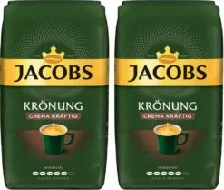 JACOBS Kaffeebohnen Krönung Crema Kräftig 2 X 1kg Ganze Kaffee Bohnen + 1 Aluminium Dose Im Barista-Design -Ausgewählte Coffeeshops 4c6a9cbace6892285f86a479868a2956