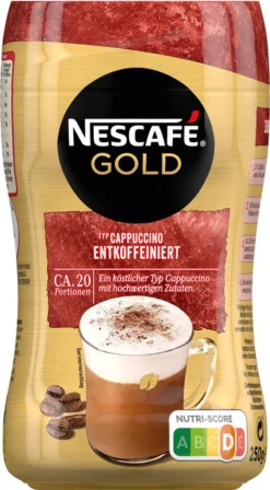 Nescafé® Nescafé Gold Typ Cappuccino Entkoffeiniert | 250g Dose -Ausgewählte Coffeeshops 4e0450211f47945a6ec14f4b696cfebc