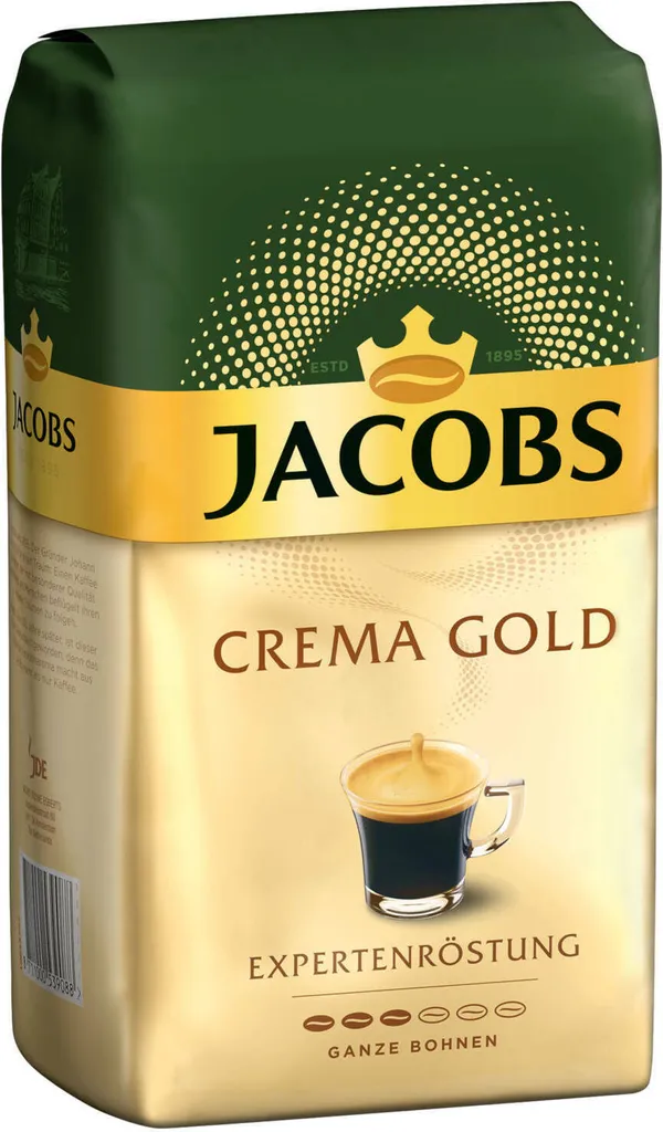 JACOBS Kaffeebohnen Expertenröstung Crema Gold 2 X 1 Kg Ganze Kaffee Bohnen Geröstet 3 JACOBS Kaffeebohnen Expertenröstung Crema Gold 2 X 1 Kg Ganze Kaffee Bohnen Geröstet – Bild 3