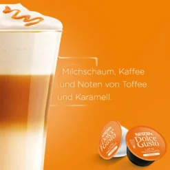 Nescafé® Nescafé Dolce Gusto Caramel Latte Macchiato, Karamell, Kapseln, Kaffeekapsel, Café, Coffee, Kaffee, 16 Kapseln (8 Portionen) -Ausgewählte Coffeeshops 4ef168a89eb3bfbe9b107765d6c11e6c