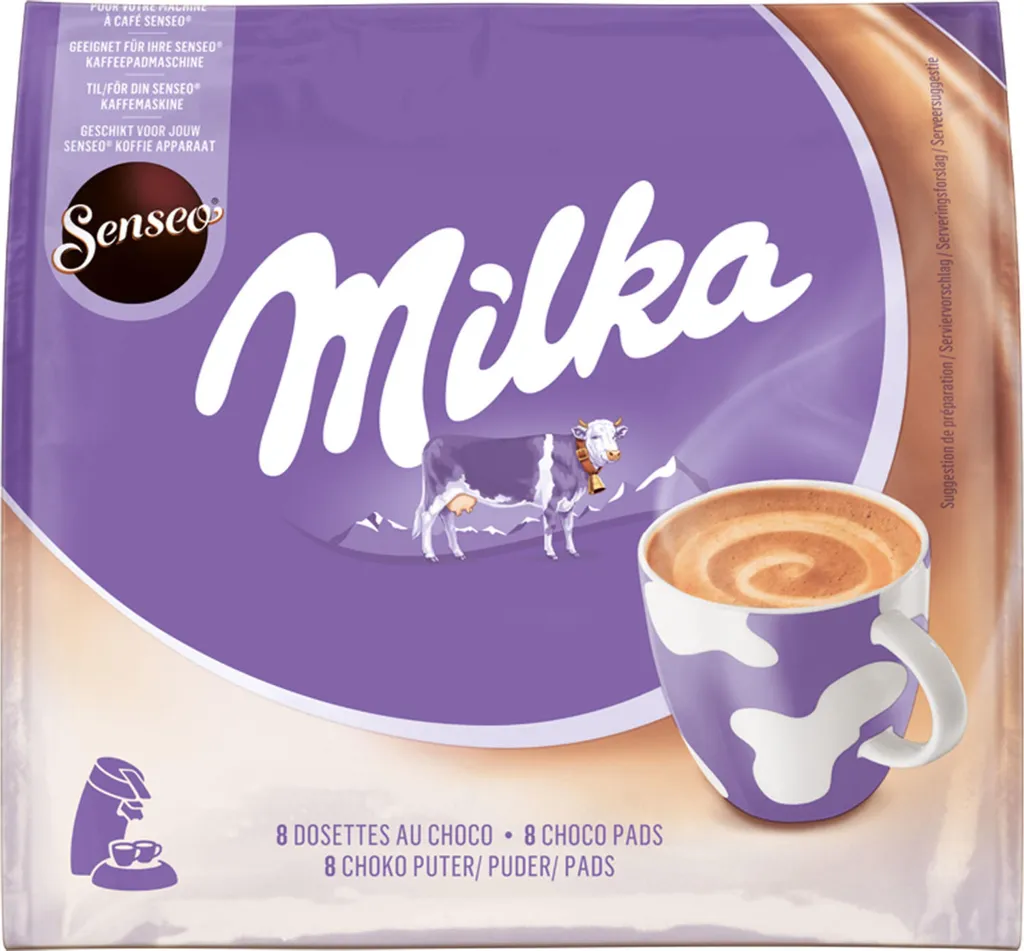 Senseo Milka Choco Pads, Schokoladengetränk, Kakaogetränk, Kaffeepads, 8 Pads Für 8 Portionen, 112 G 1 Senseo Milka Choco Pads, Schokoladengetränk, Kakaogetränk, Kaffeepads, 8 Pads Für 8 Portionen, 112 G