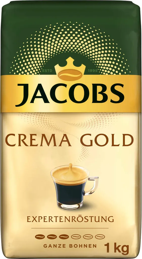 JACOBS Kaffeebohnen Expertenröstung Crema Gold 2 X 1 Kg Ganze Kaffee Bohnen Geröstet 2 JACOBS Kaffeebohnen Expertenröstung Crema Gold 2 X 1 Kg Ganze Kaffee Bohnen Geröstet – Bild 2