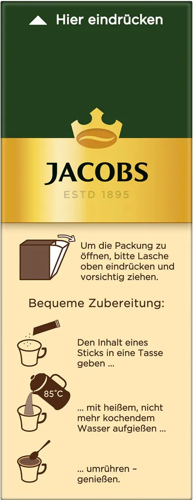 JACOBS Typ Cafe Crema Löslicher Kaffee 12 X 25 Sticks 5 JACOBS Typ Cafe Crema Löslicher Kaffee 12 X 25 Sticks – Bild 5