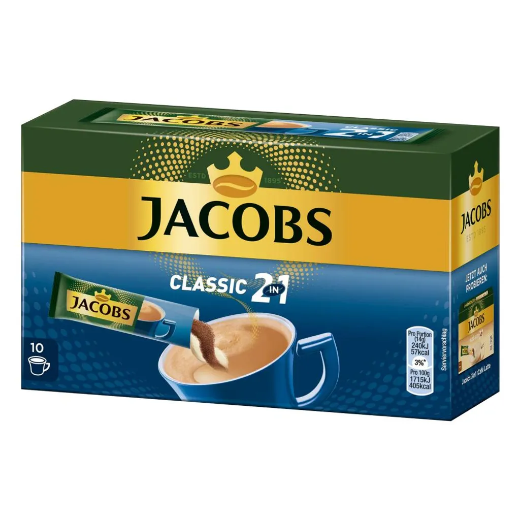 Jacobs Classic 2in1 Sticks | Löslicher Kaffee | 10 Portionen 8 Jacobs Classic 2in1 Sticks | Löslicher Kaffee | 10 Portionen – Bild 8