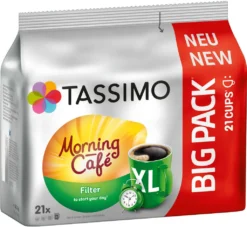 TASSIMO Kapseln Morning Café Filter XL T Discs 1 Packung - 21 Getränke Kaffeekapseln -Ausgewählte Coffeeshops 5b7cf19d148ce47a3afece39fe12eea4