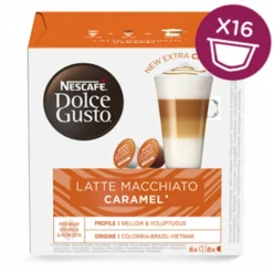 Nescafé® Nescafé Dolce Gusto Caramel Latte Macchiato, Karamell, Kapseln, Kaffeekapsel, Café, Coffee, Kaffee, 16 Kapseln (8 Portionen) -Ausgewählte Coffeeshops 602cf43e1fffe79c2f2698e411002db2