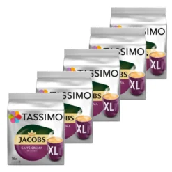 TASSIMO Jacobs Caffè Crema Intenso XL 5er Pack T Discs Kapseln 5 X 16 Getränke -Ausgewählte Coffeeshops 614461b4610f83107af3ccf6a5005537