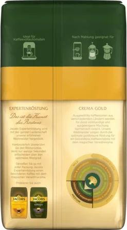 JACOBS Kaffeebohnen Expertenröstung Crema Gold 2 X 1 Kg Ganze Kaffee Bohnen Geröstet 11 JACOBS Kaffeebohnen Expertenröstung Crema Gold 2 X 1 Kg Ganze Kaffee Bohnen Geröstet -Ausgewählte Coffeeshops 65e5ee3ef0f2e176e13bc88f24f7574a 2