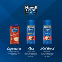 MAXWELL HOUSE Löskaffee Mild Blend Löslicher Kaffee Instantkaffee 2 X 500 G Beutel -Ausgewählte Coffeeshops 6813ae3694891d39ca87726889bbbe9e