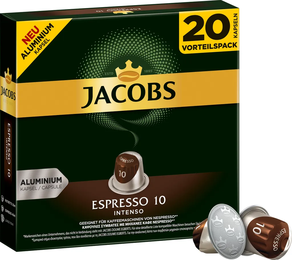 Jacobs Kapseln Espresso Intenso | 20 Nespresso® Komp. Kapseln 2 Jacobs Kapseln Espresso Intenso | 20 Nespresso® Komp. Kapseln – Bild 2