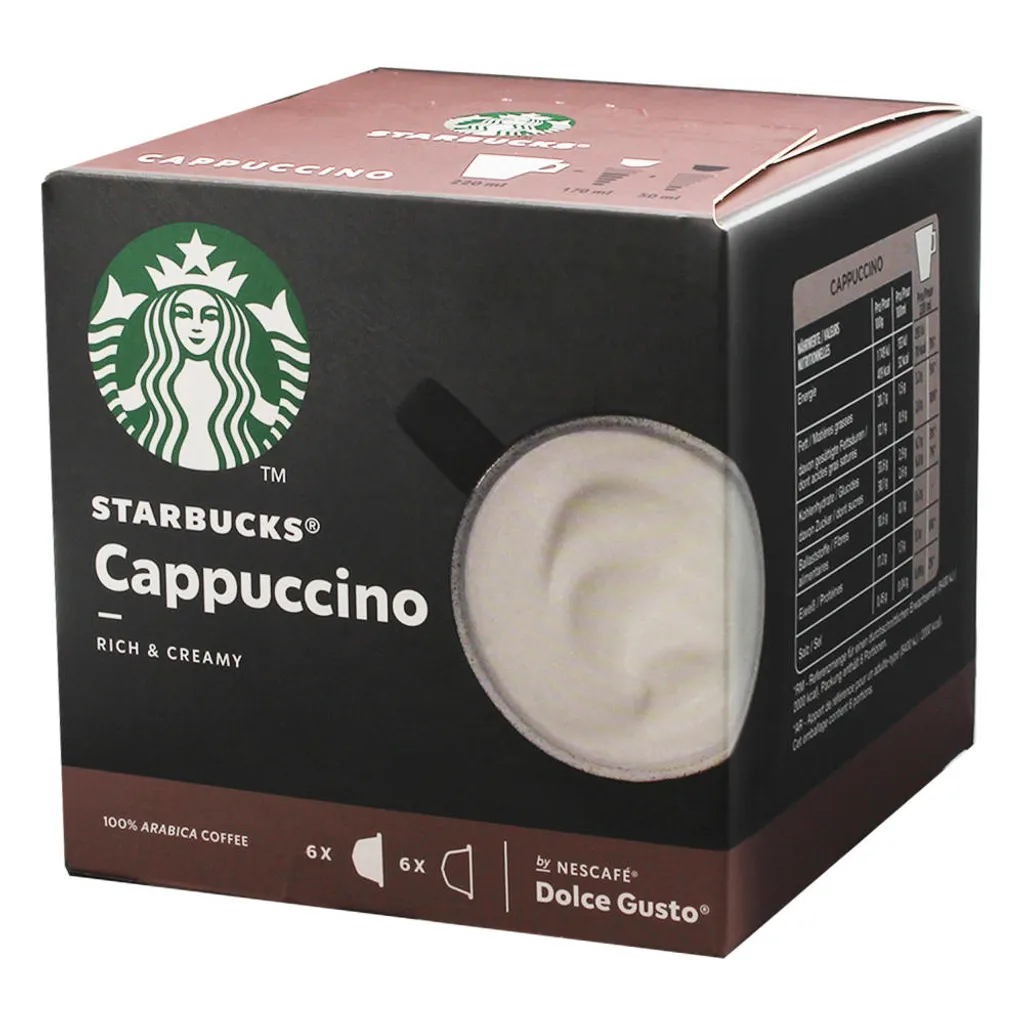 Nestlé® Starbucks By Nescafe Dolce Gusto 12 Kapseln Cappuccino Rich And Creamy Arabica Coffee 120g 8 Nestlé® Starbucks By Nescafe Dolce Gusto 12 Kapseln Cappuccino Rich And Creamy Arabica Coffee 120g – Bild 8