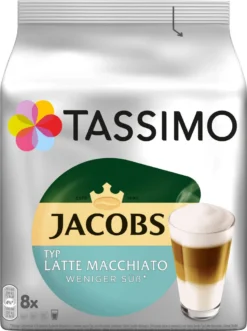 TASSIMO Kapseln 2 X Latte Macchiato Vielfaltspakete + Vivy 2 Schwarz Gratis -Ausgewählte Coffeeshops 6adbe18d3adf372511b70a625f7ba564
